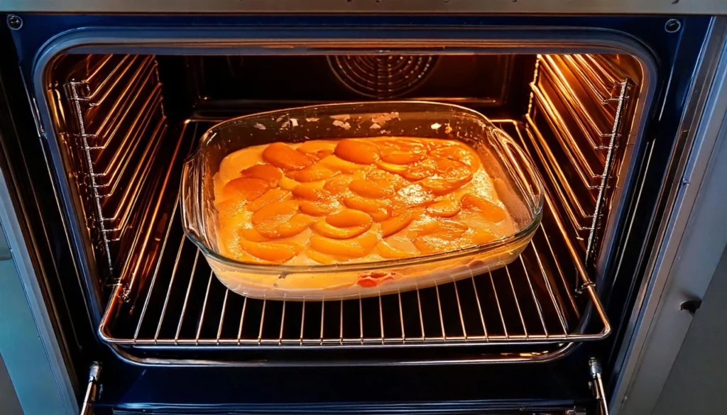 Baking in the Oven Prompt The baking dish placed inside the oven with the oven door Resized