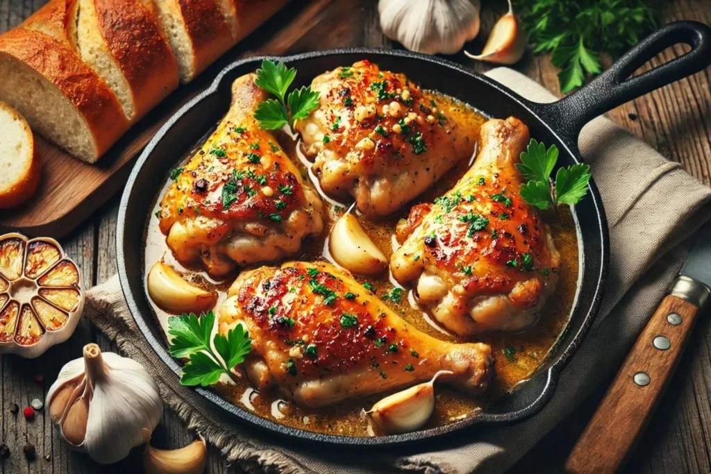 Garlic Butter Chicken Thighs with Bread 1536x1025 1