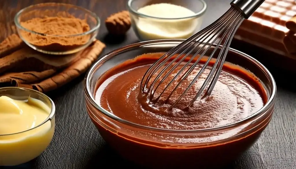 Create the Chocolate Layer Now its time to add a rich chocolate touch In a separate bowl combine the chocolate pudding mix and milk whisking until the mixture thickens Resized